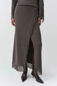 Casey Midi Skirt, Mushroom Melange