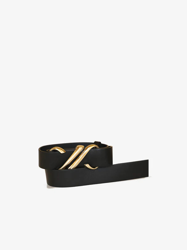 Monogram Belt Shiny, Black