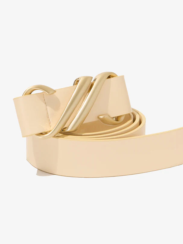 Monogram Belt Shiny, Birch