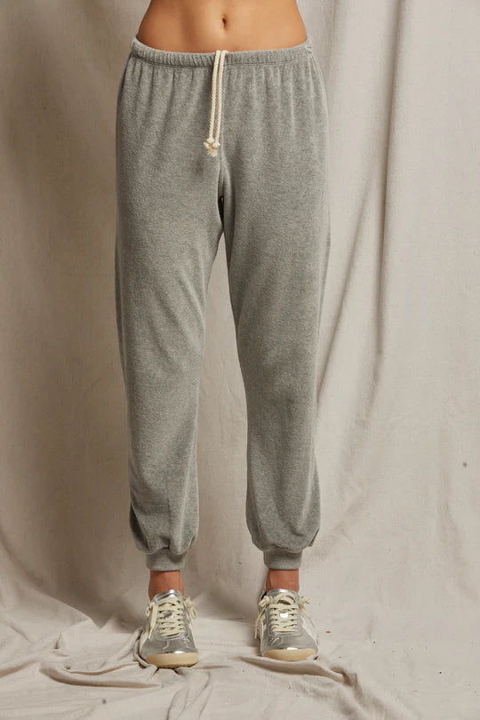 Bailey Velour Jogger, Heather Grey