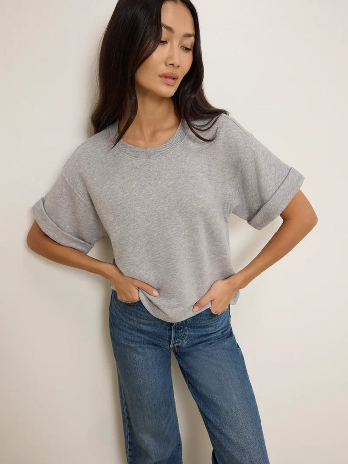 Bane Sweatshirt Tee, Heather Grey