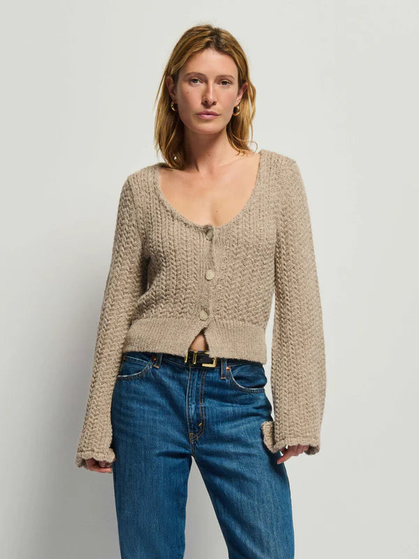 Berenice Cardigan, Oatmeal Heather