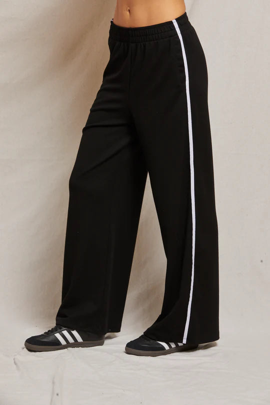 Nadia Wide Leg Pants, True Black