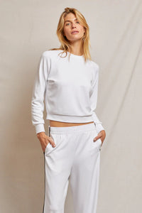 Blair Raglan Sweatshirt, White