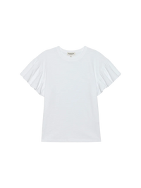 Camille Ruffle Tee, Optic White