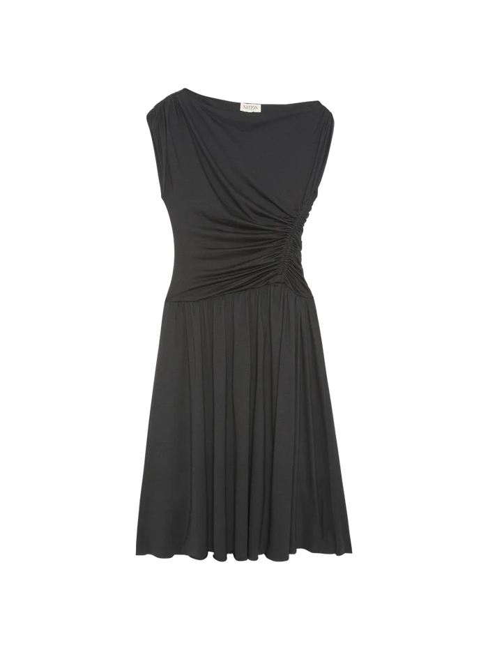 Claressa Midi Dress, Jet Black