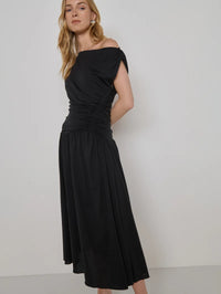 Claressa Midi Dress, Jet Black