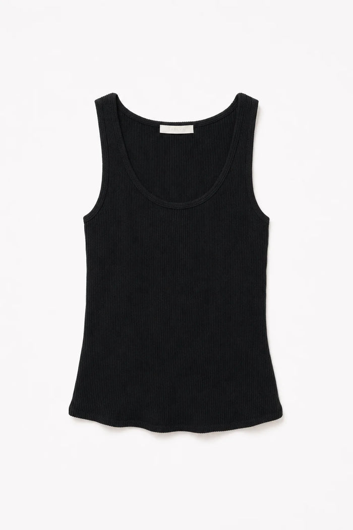 Coco Scoop Neck Tank, Black