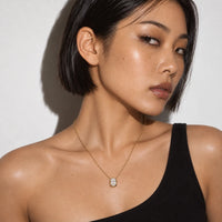 Noa Radiant Bezel Pendant Necklace, Gold