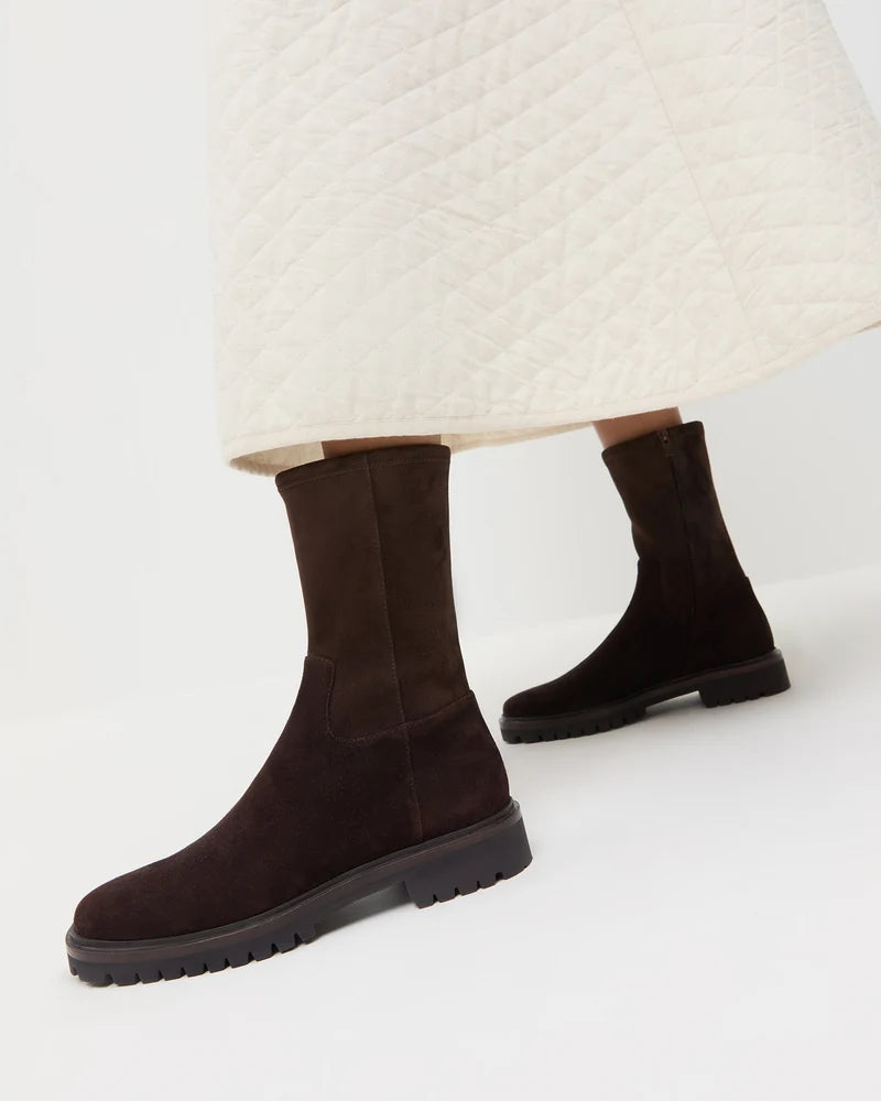 Danny Suede Lug Boot, Brown