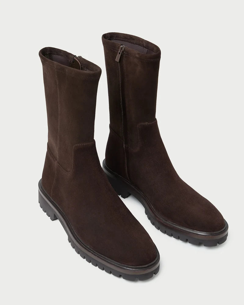 Danny Suede Lug Boot, Brown