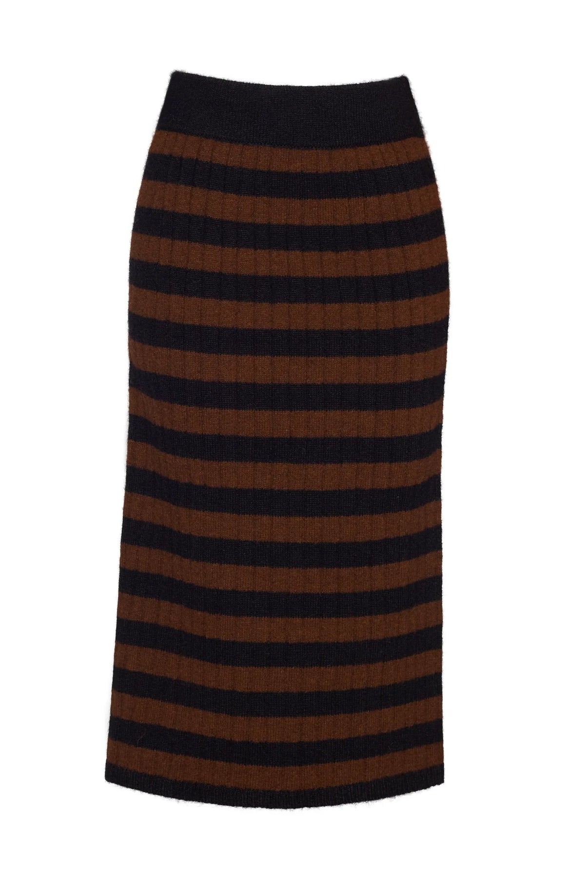 Pia Stripe Tube Skirt, Black Cocoa Stripe