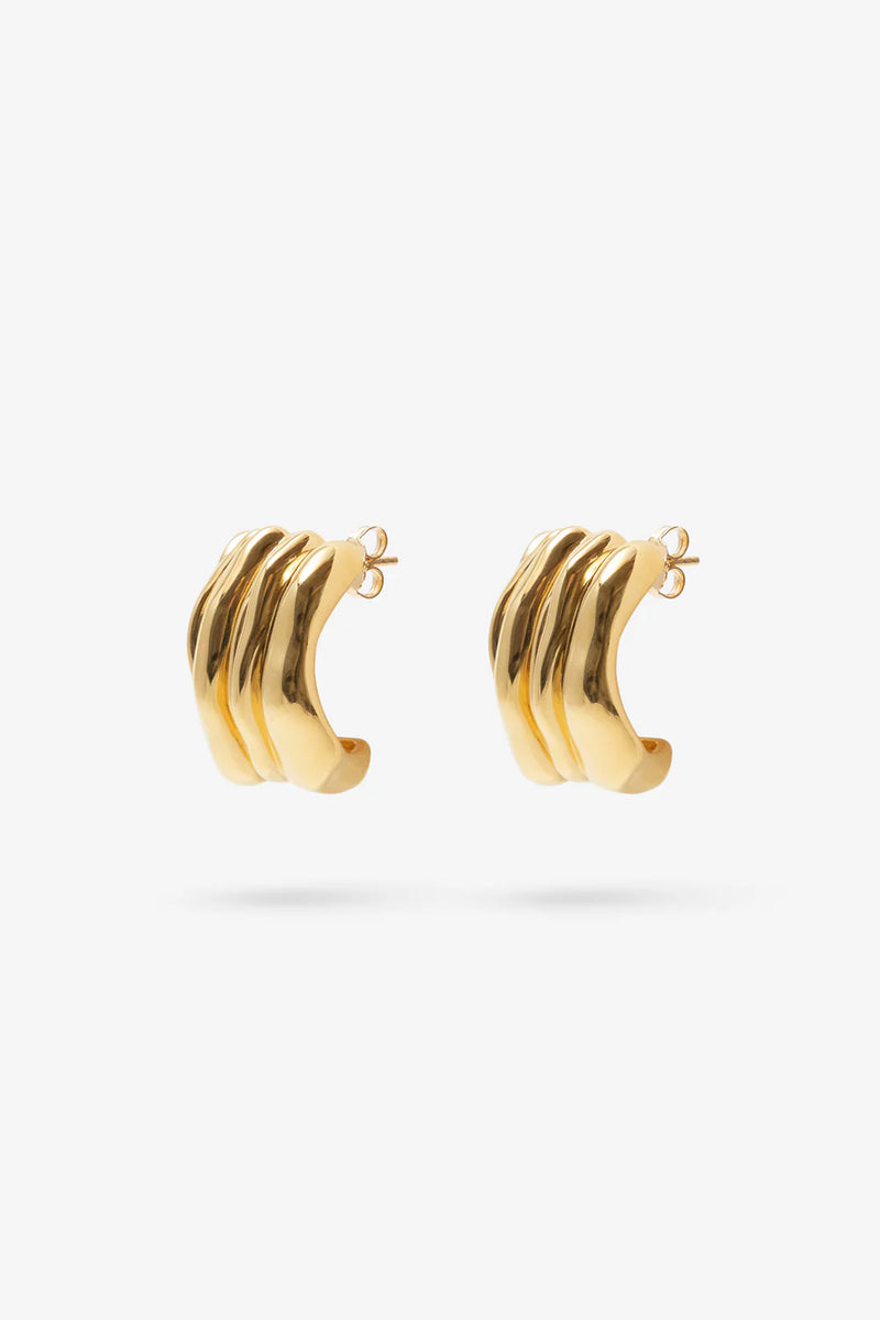 Vertigo Earrings, Gold