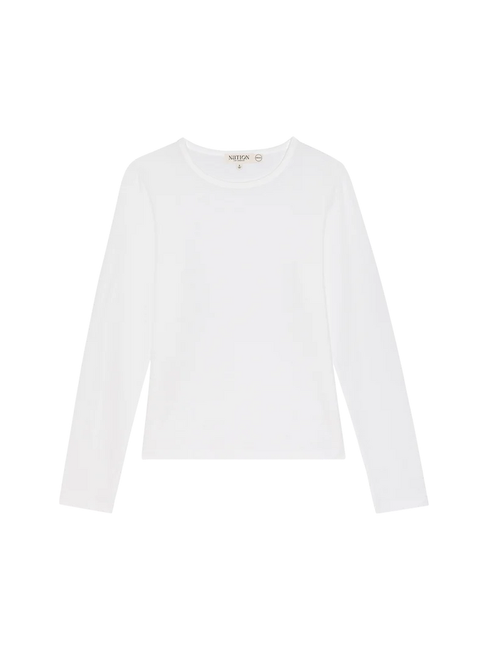 Frances Crew Neck Tee, White