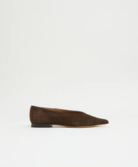 Kiki Flat, Espresso Suede