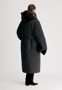 Darcy Puffer Jacket, Black Grizzly