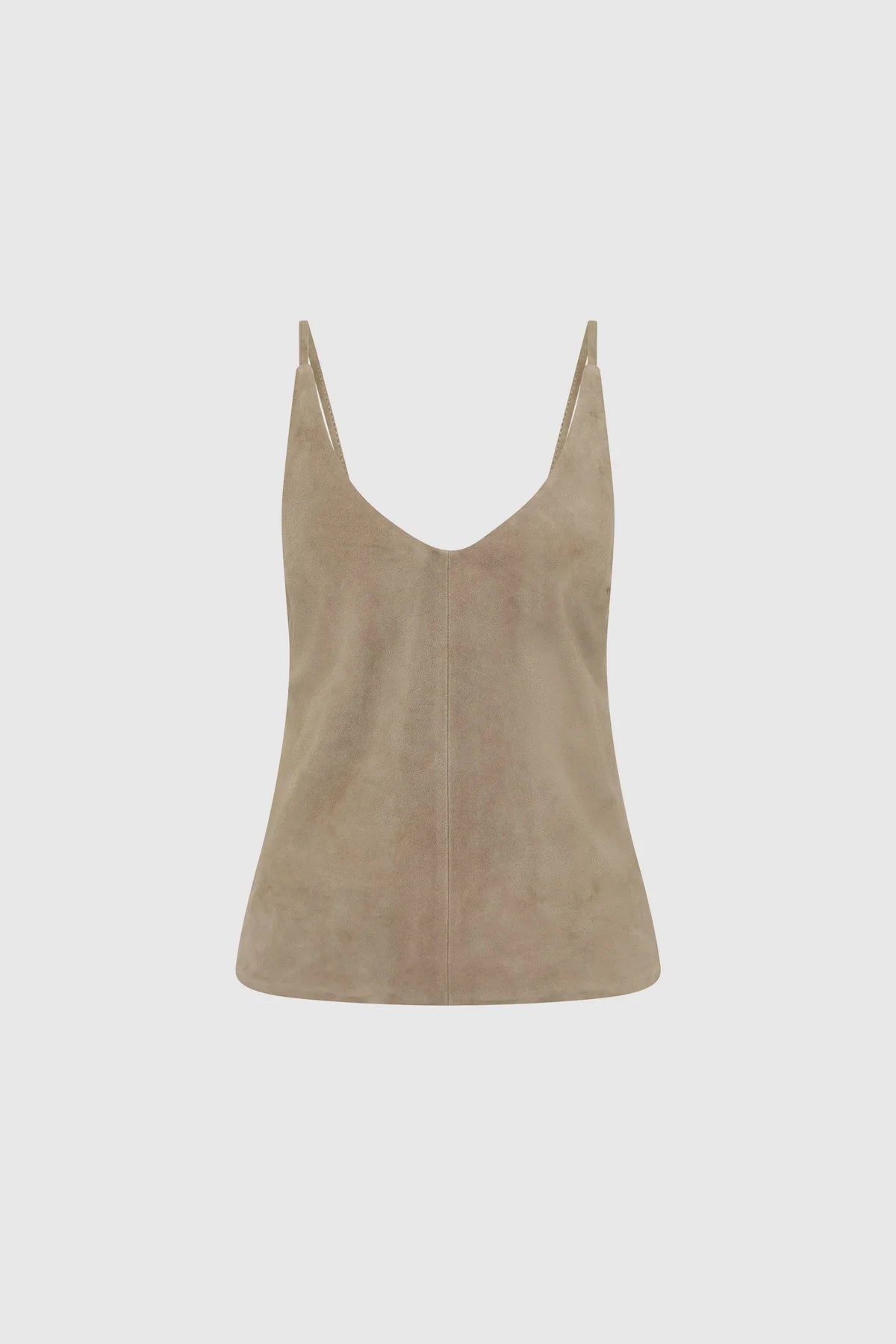 Suede Low Back Tie Top, Earth