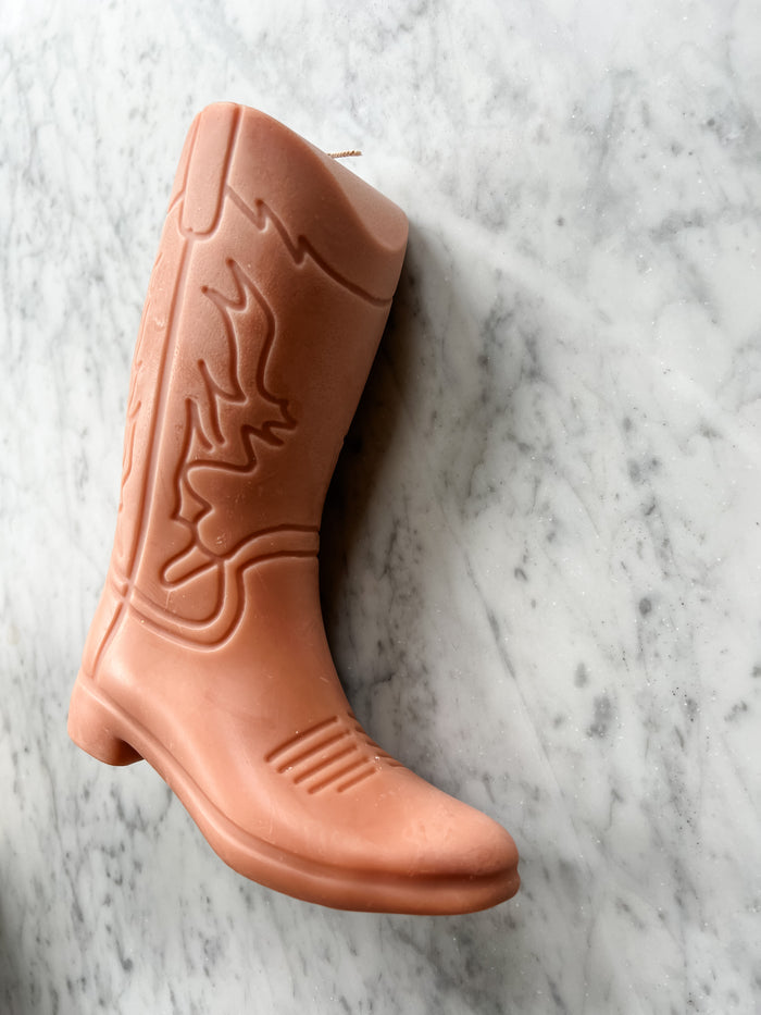 Cowboy Boot Candle, Cognac