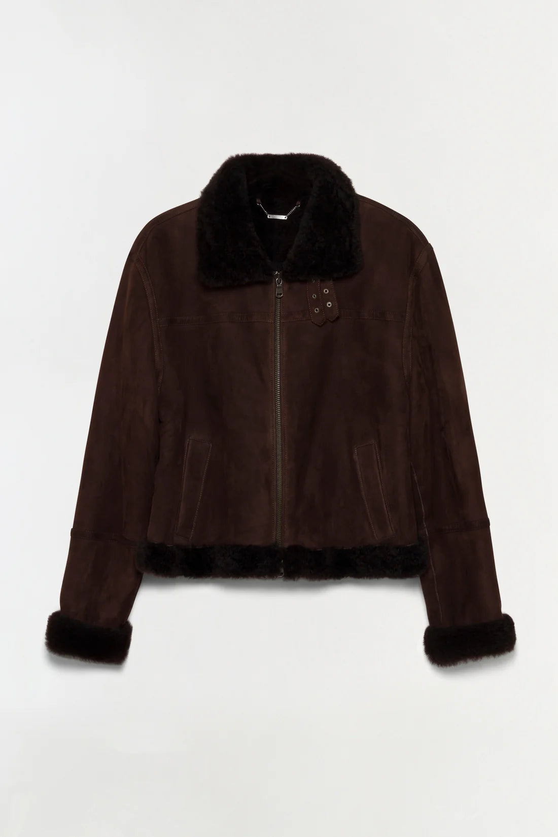 Cassia Shearling Jacket, Chocolate