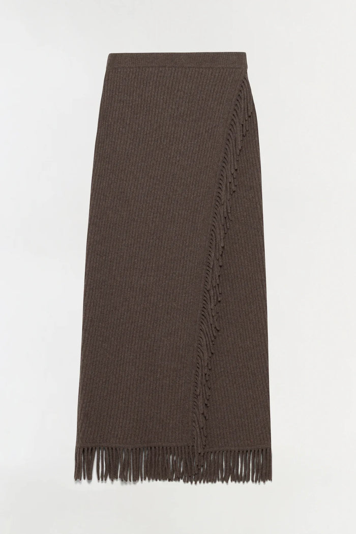 Casey Midi Skirt, Mushroom Melange