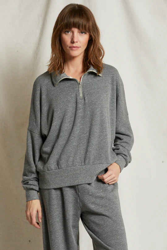 Drake Half Zip Sweatshirt, Heather Grey