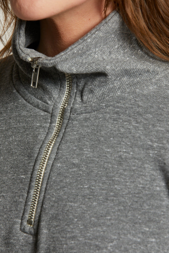 Drake Half Zip Sweatshirt, Heather Grey