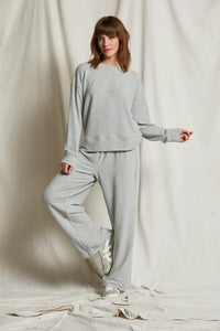 Marcie Jersey Pant, Heather Grey