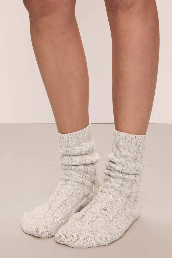 Cozy Time Sock, Light Heather Grey