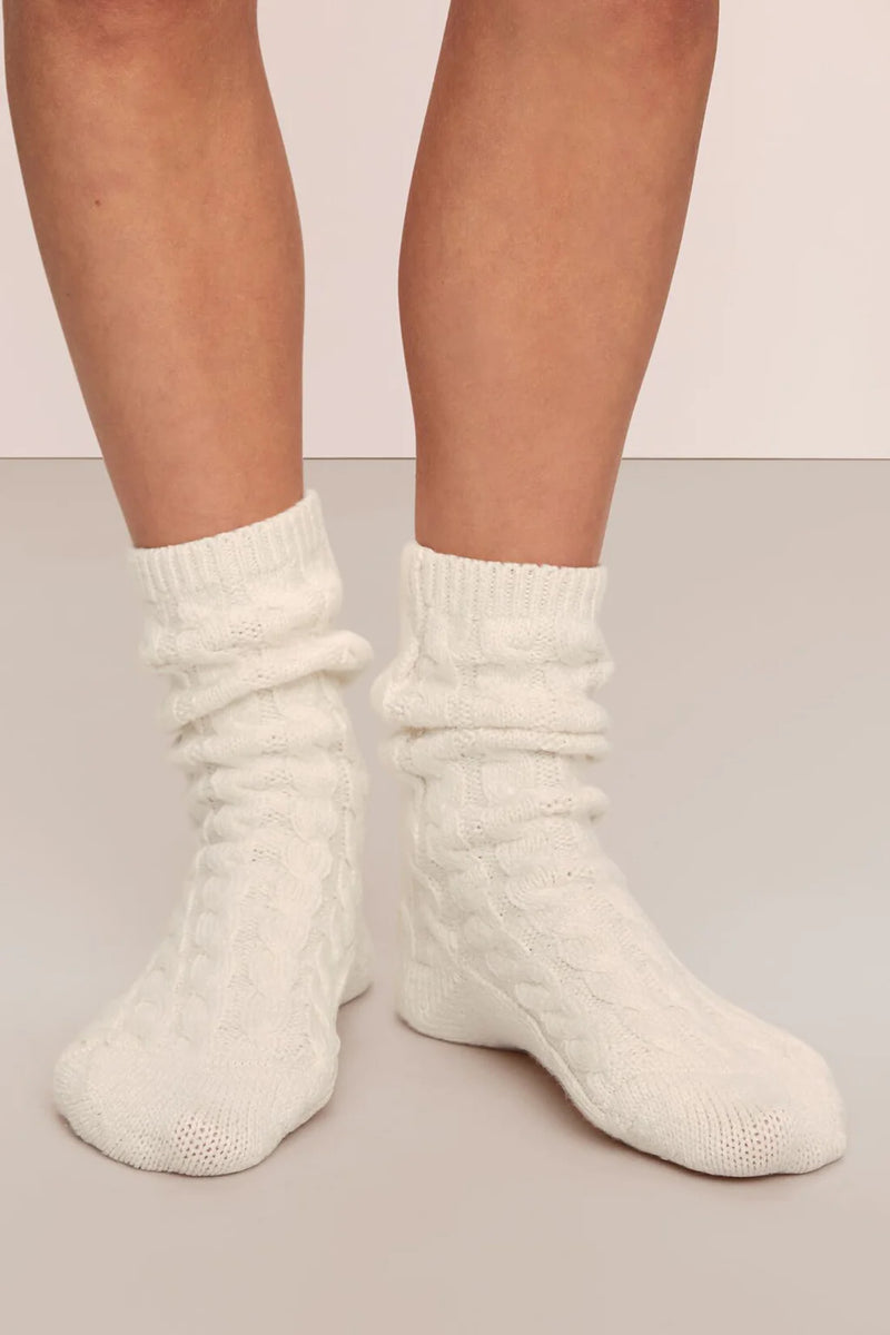 Cozy Socks, Ivory