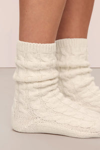 Cozy Socks, Ivory