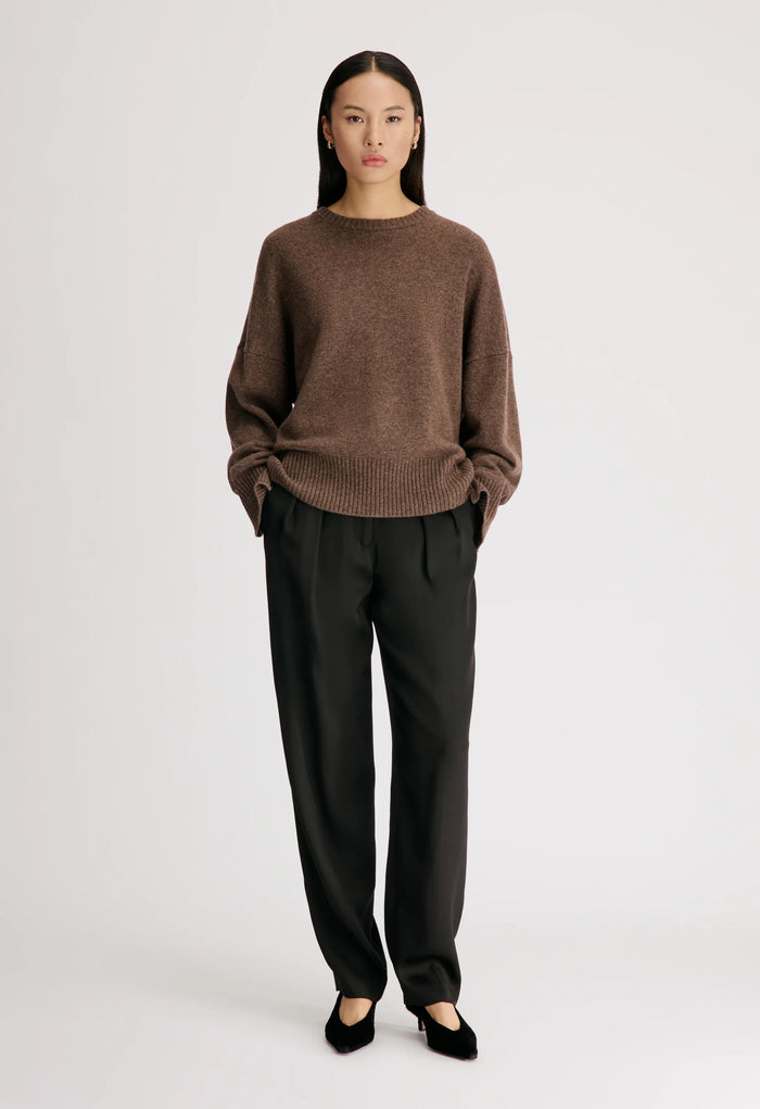 Anton Crewneck Sweater, Coffee