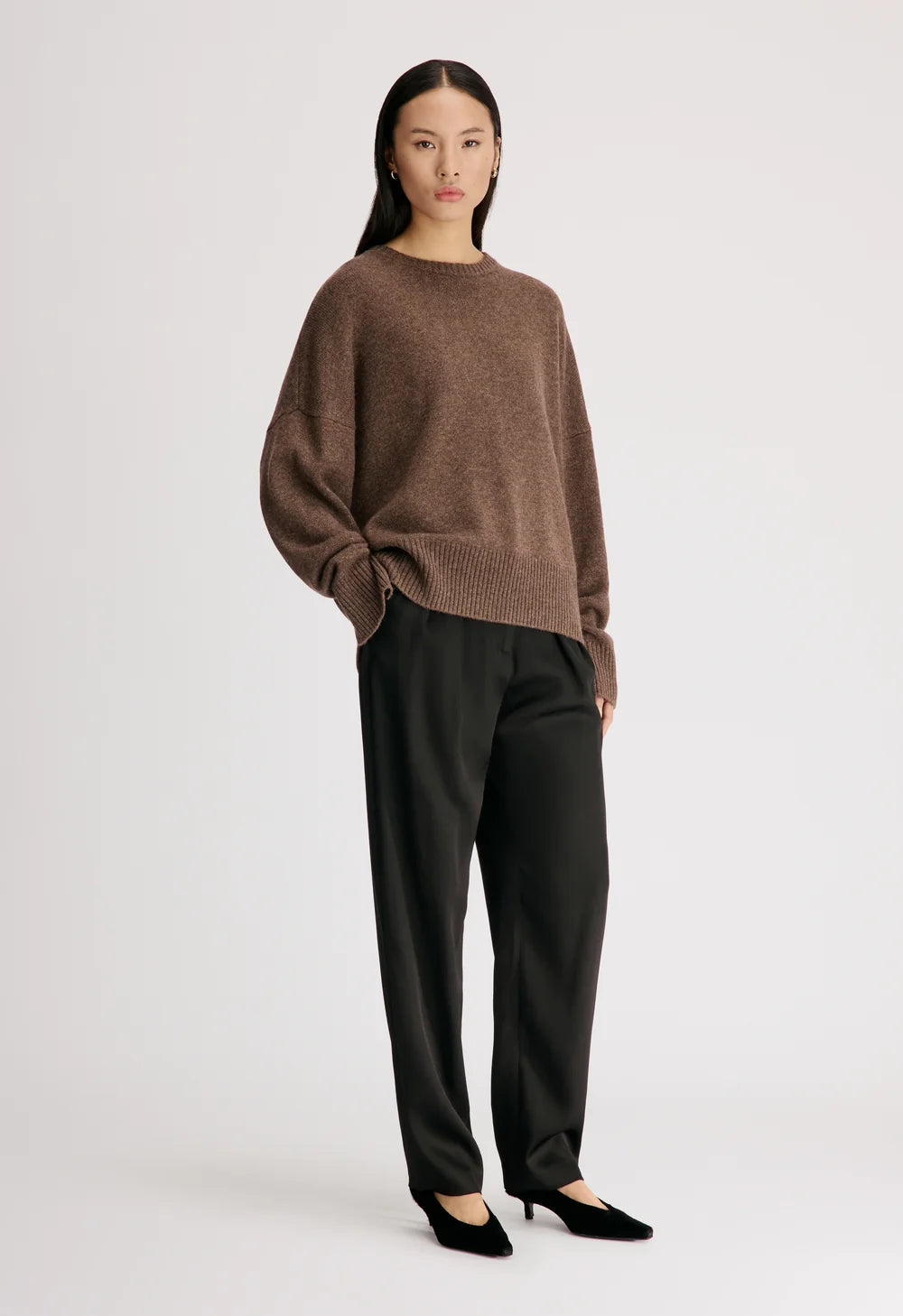 Anton Crewneck Sweater, Coffee
