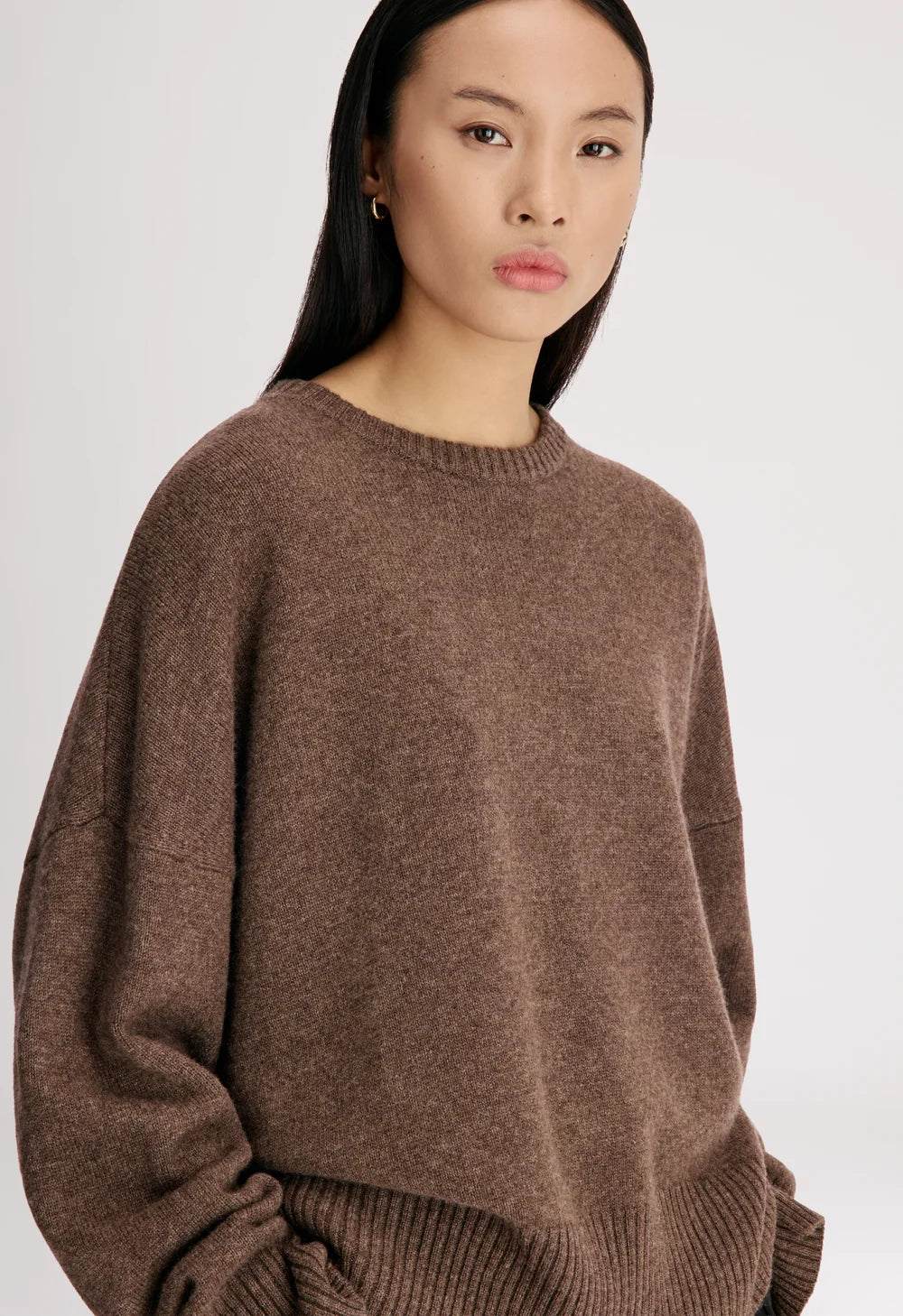Anton Crewneck Sweater, Coffee