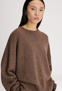Anton Crewneck Sweater, Coffee