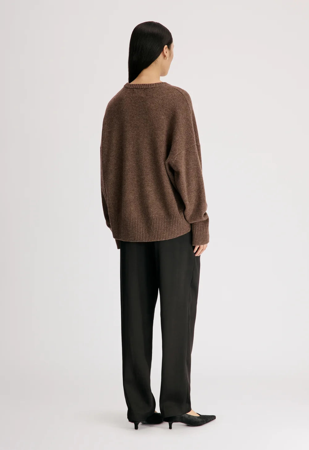 Anton Crewneck Sweater, Coffee