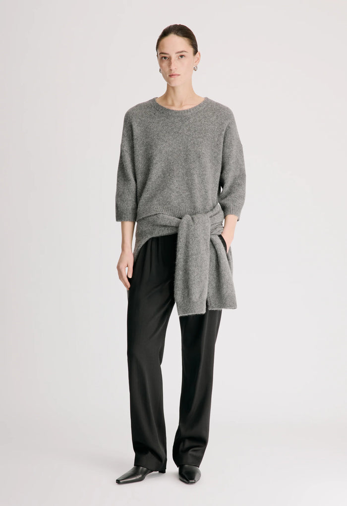 Azali Crewneck Sweater, Anthracite Melange