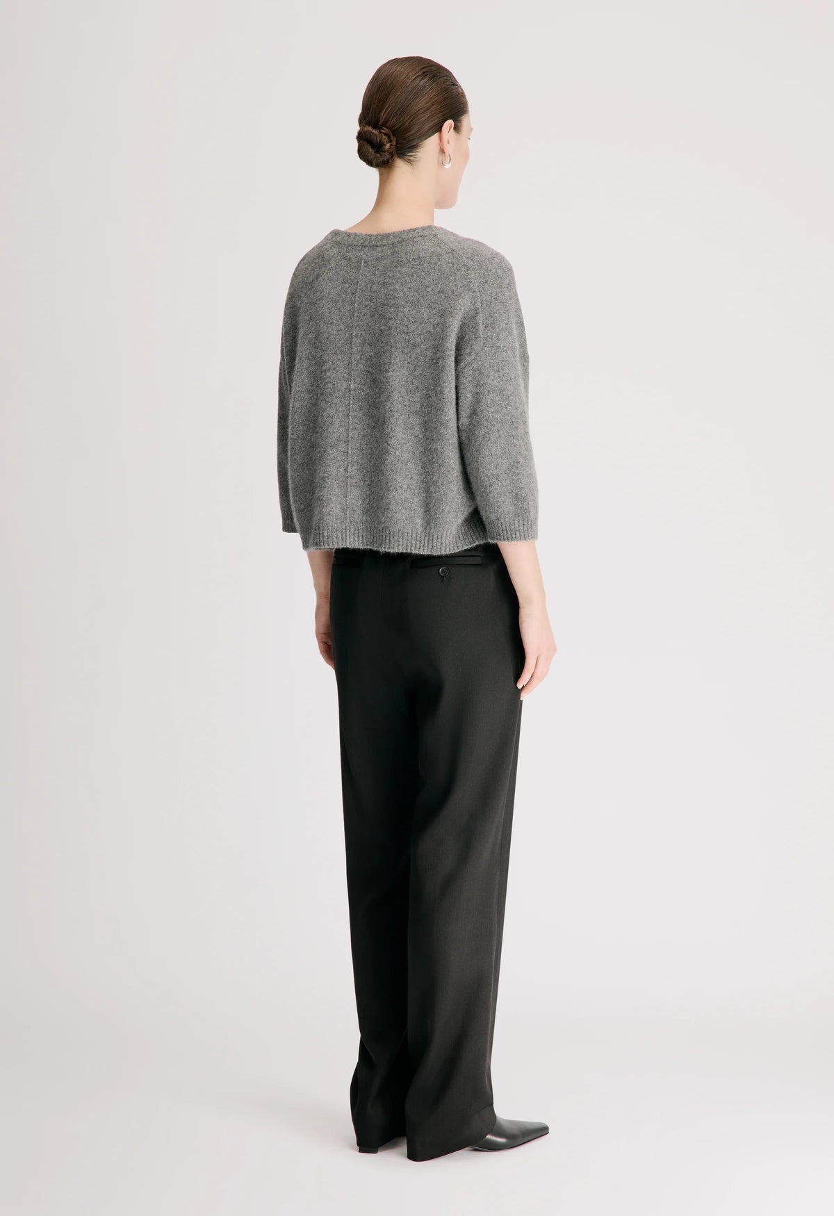 Azali Crewneck Sweater, Anthracite Melange