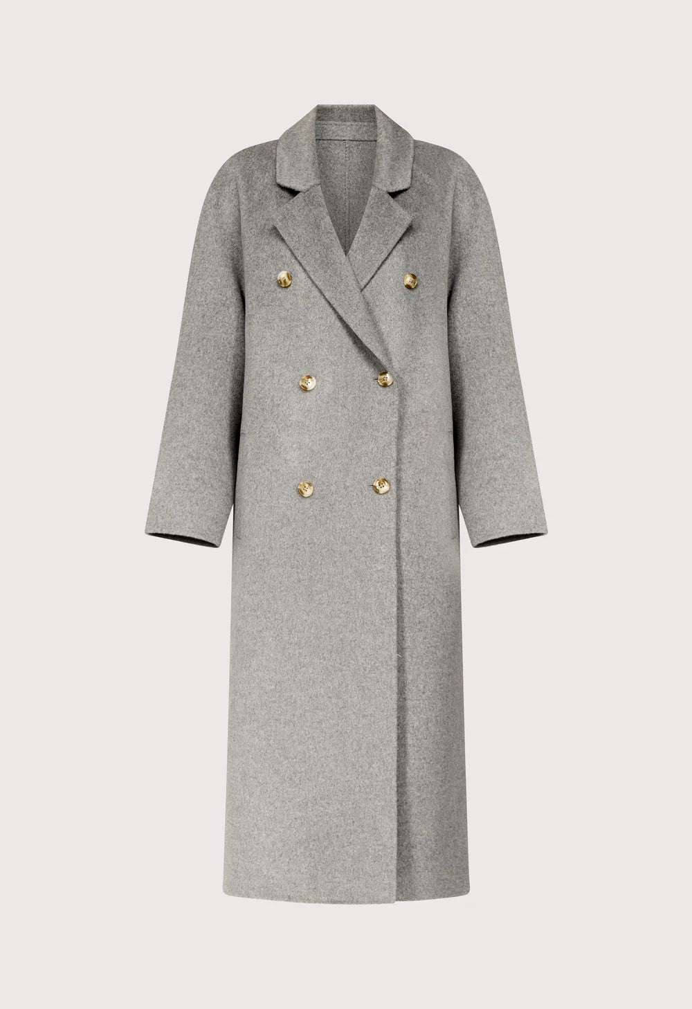 Irvin Cashmere Drape Coat, Grey Melange