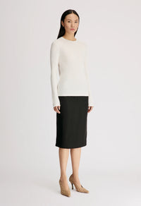 Ortigia Ribbed Long Sleeve T-Shirt, Ivory