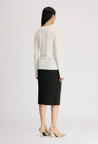 Ortigia Ribbed Long Sleeve T-Shirt, Ivory