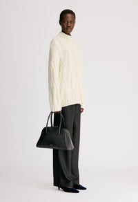 Wara Cashmere Cable Knit Sweater, Ivory