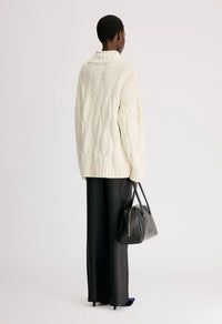 Wara Cashmere Cable Knit Sweater, Ivory