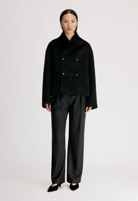 Wes Double Breasted Jacket, Black