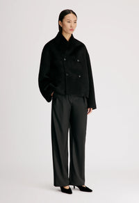 Wes Double Breasted Jacket, Black