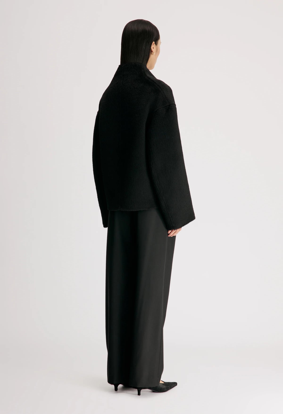 Wes Double Breasted Jacket, Black