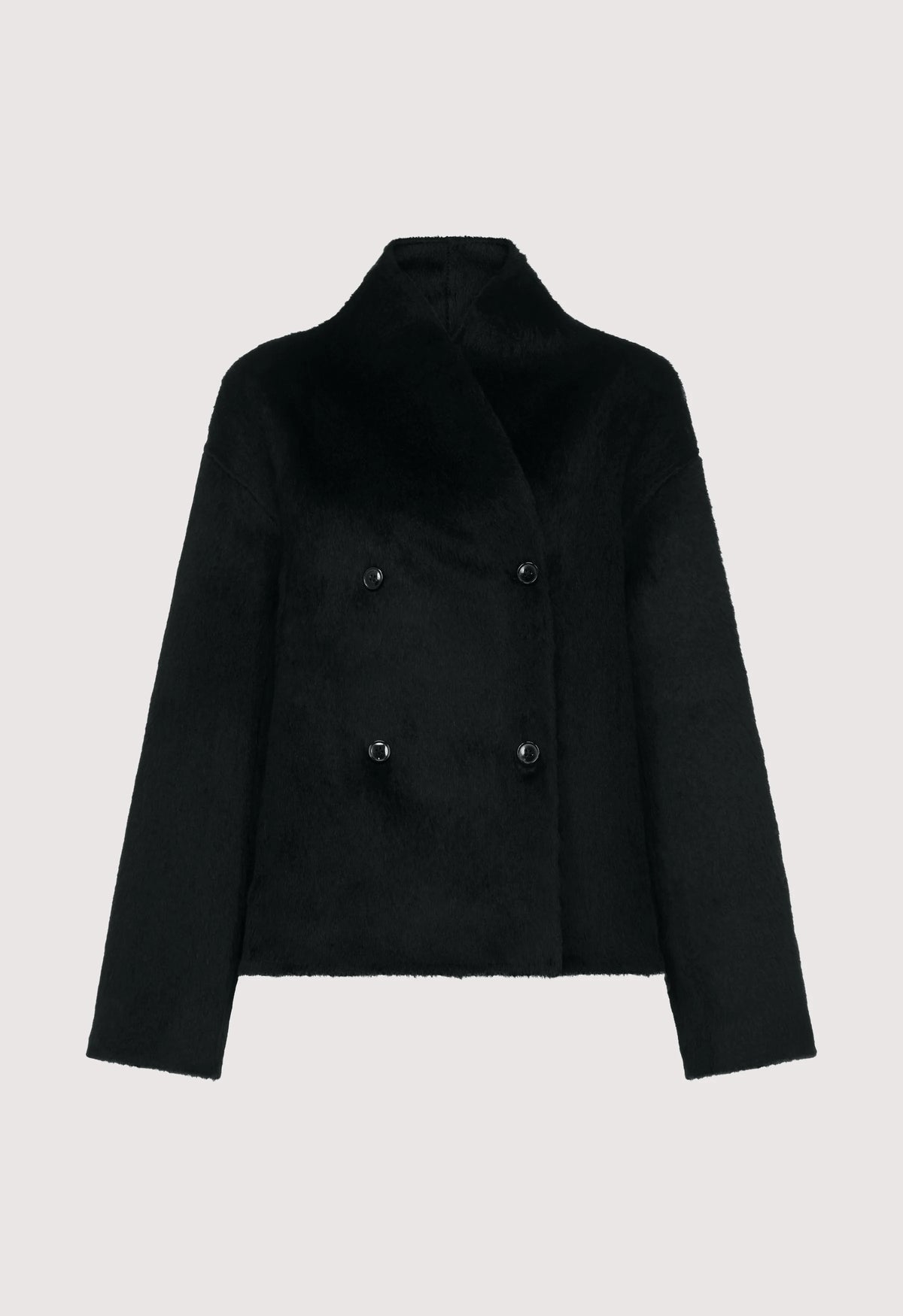 Wes Double Breasted Jacket, Black