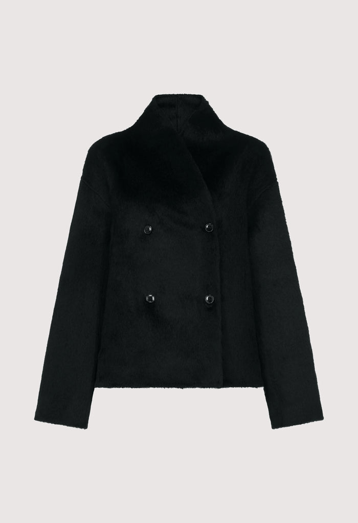 Wes Double Breasted Jacket, Black