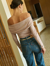 Mika Off Shoulder Top, Whisper