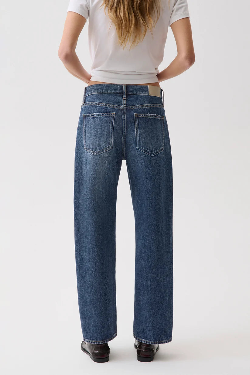 Lexi Mid Rise Bowed Straight Leg Jean, Distance