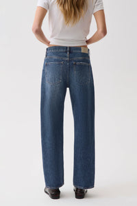Lexi Mid Rise Bowed Straight Leg Jean, Distance